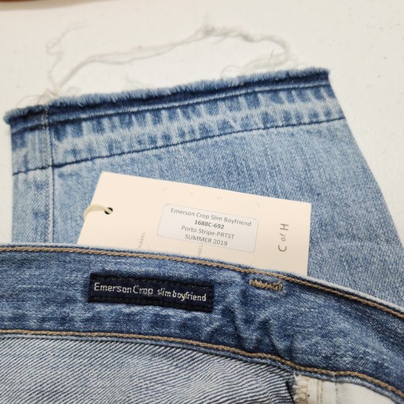 NEW $200 Women's C of H EMERSON Crop Slim Boyfriend Selvedge Blue Jeans size 25 - Picture 4 of 8